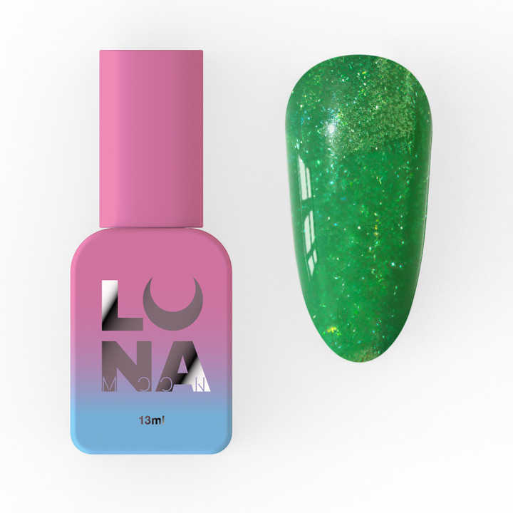 LUNAmoon. Light Acrygel #42 Green shimmer, 13 ml, gel líquido reflectante, verde con shimmer #1