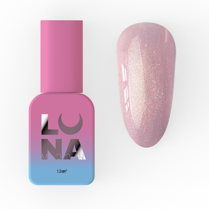 LUNAmoon. Light Acrygel #53 Pink mauve with shimmer, 13 ml, gel líquido para fortalecer, rosa malva con shimmer #1