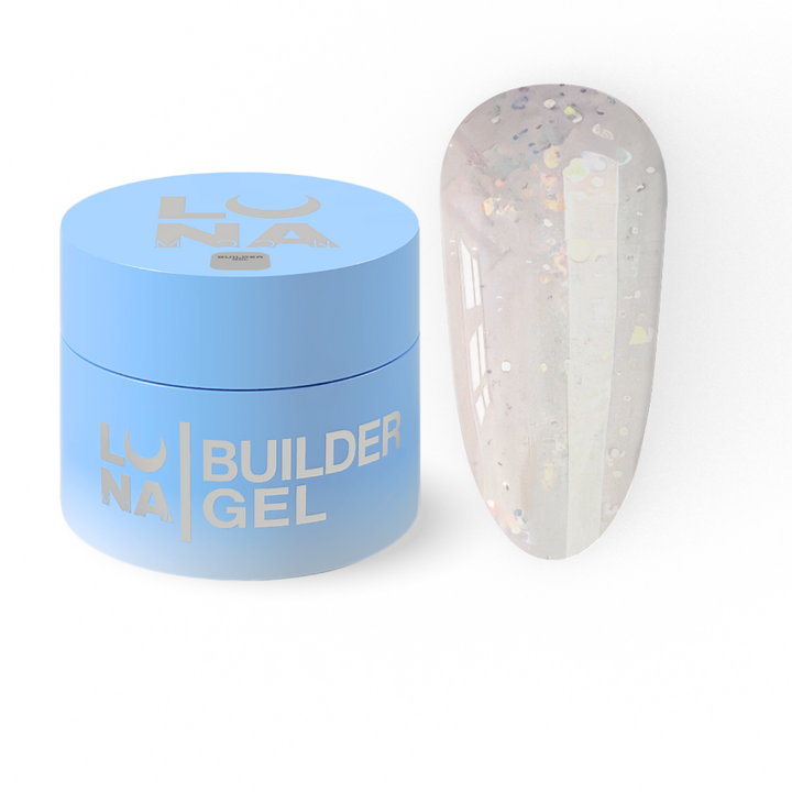 LUNAmoon. Diamond Builder Gel #1, 15 ml, gel per ricostruzione con glitter #1