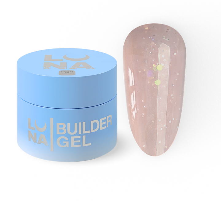LUNAmoon. Diamond Builder Gel #3, 15 ml, żel do przedłużania z brokatem #1