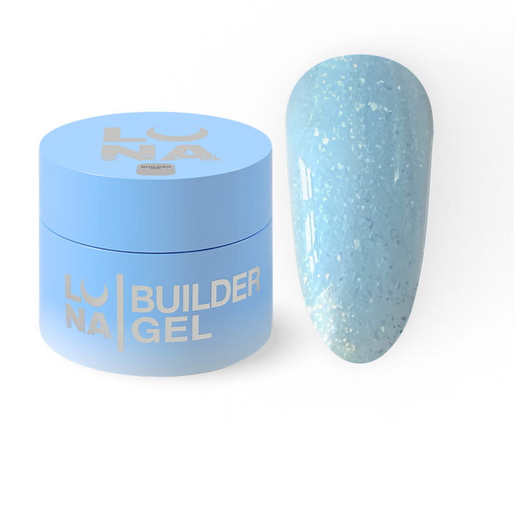 LUNAmoon. Diamond Builder Gel #7, 15 ml, gel builder con purpurina #1