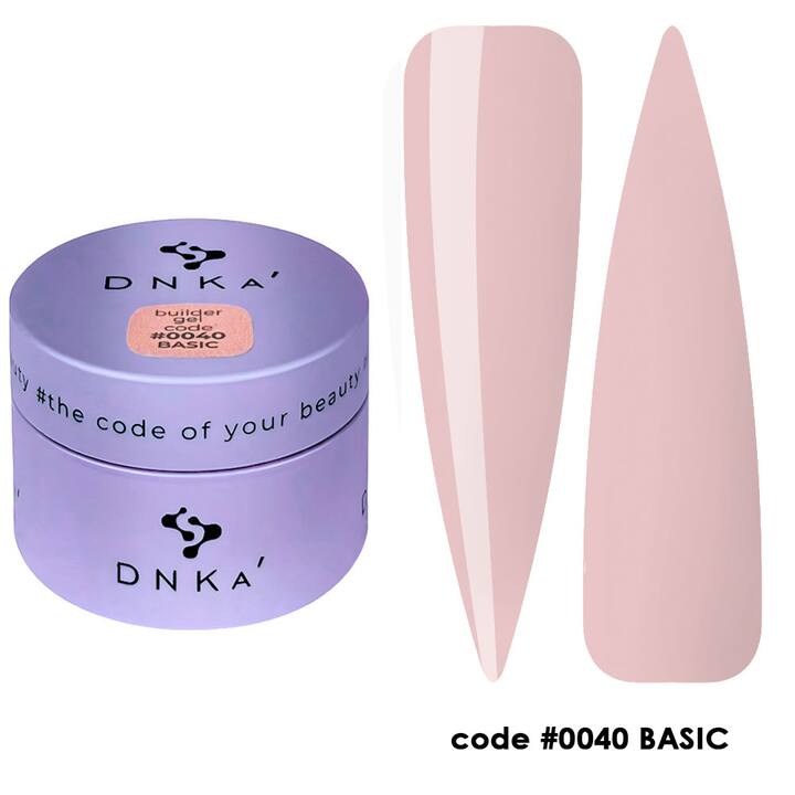 DNKa’. Builder Gel Basic, #0040, NEW FORMULA, 30 ml, гель для моделювання та укріплення #1