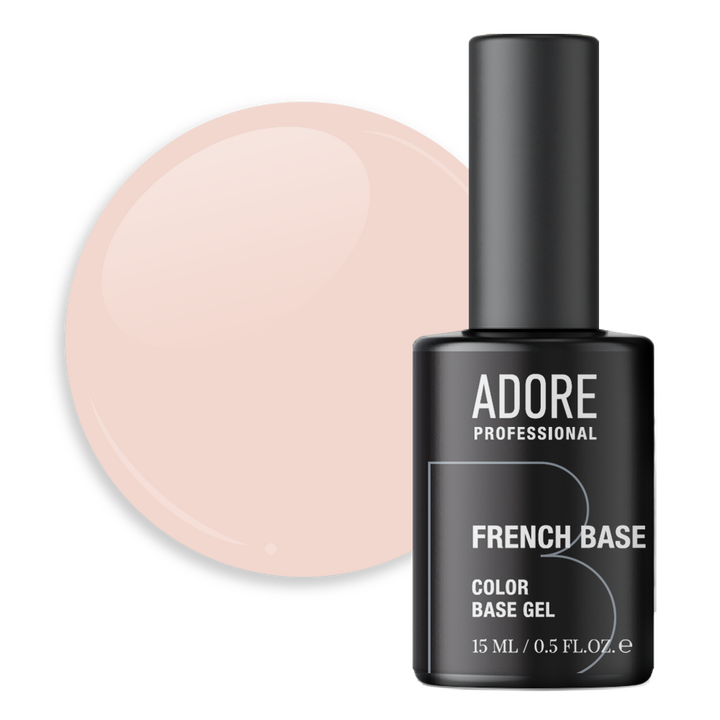 ADORE. French Base, №21, Almond, 15 ml. Камуфлююча база #1