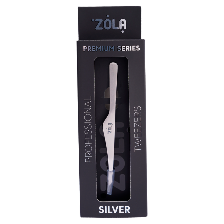 ZOLA. Eyebrow Tweezer "Premium Series". Silver. Пінцет професійний для брів, срібний #2
