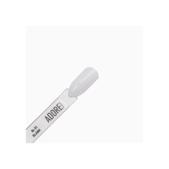 ADORE. Cover Gel, 30 g, #01, Blank. Напівпрозорий гель для нарощування, молочний #3