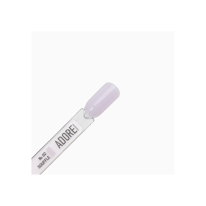 ADORE. Cover Gel, 30 g, #02, Souffle. Напівпрозорий гель для нарощування, молочнo-рожевий #3