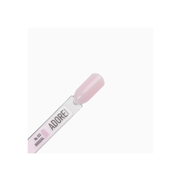 ADORE. Cover Gel, 30 g, #03, Bridal. Напівпрозорий гель для нарощування, натуральний рожевий #3