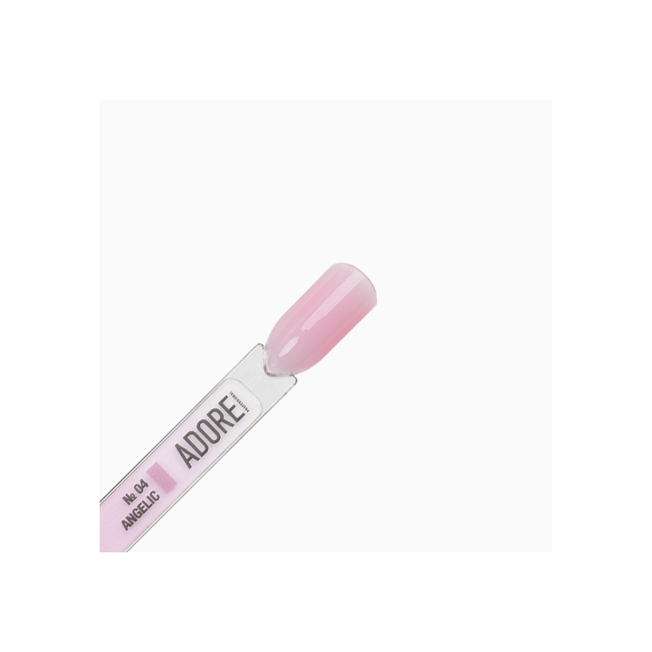 ADORE. Cover Gel, 30 g, #04, Angelic. Напівпрозорий гель для нарощування, холодний рожевий #3