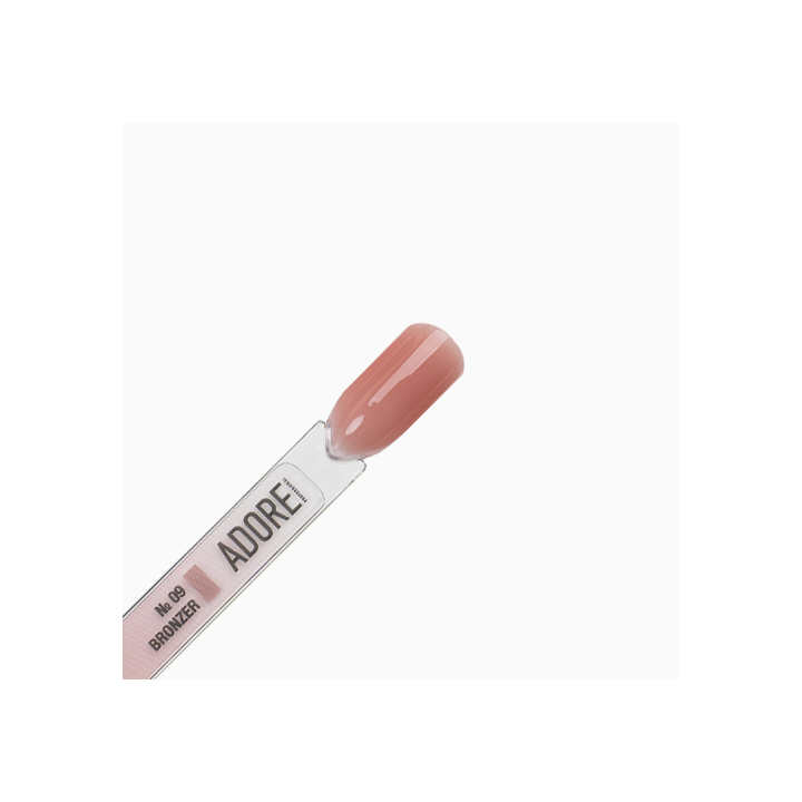ADORE. Cover Gel, 30 g, #09, Bronzer. Напівпрозорий гель для нарощування, бронзовий #3