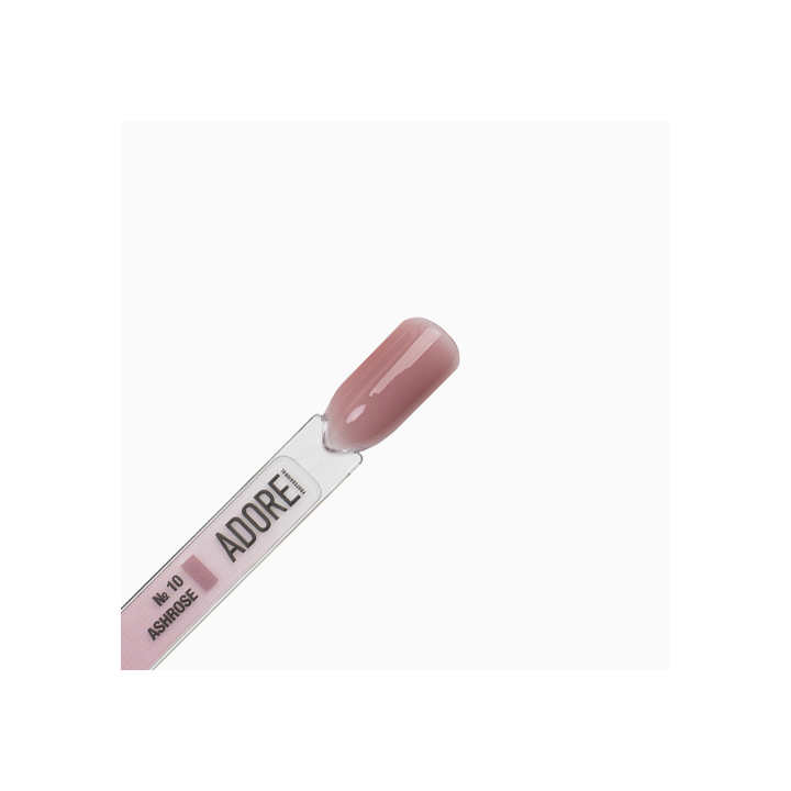 ADORE. Cover Gel, 30 g, #10, Ashrose. Напівпрозорий гель для нарощування, попелястий рожевий #3