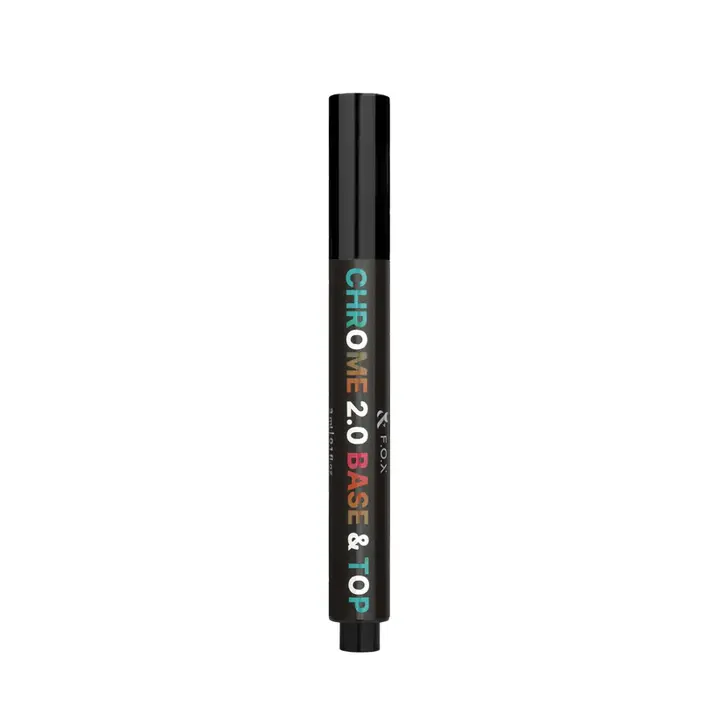 F.O.X. Chrome 2.0 base&top, clear, 3 ml. Базове та топове покриття 2в1 для дизайну #1