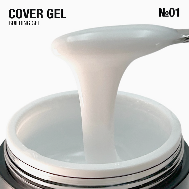 ADORE. Cover Gel, 30 g, #01, Blank. Напівпрозорий гель для нарощування, молочний #2