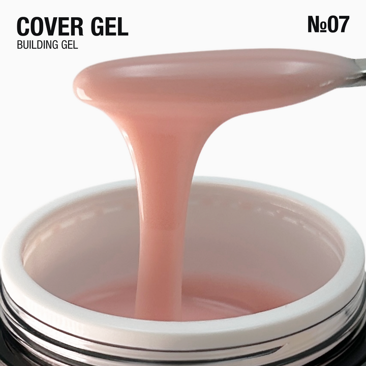 ADORE. Cover Gel, 30 g, #07, Naked. Напівпрозорий гель для нарощування, тілесний #2