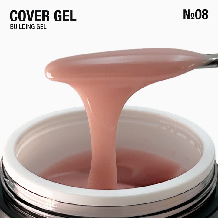 ADORE. Cover Gel, 30 g, #08, Maple. Напівпрозорий гель для нарощування, карамельний #2