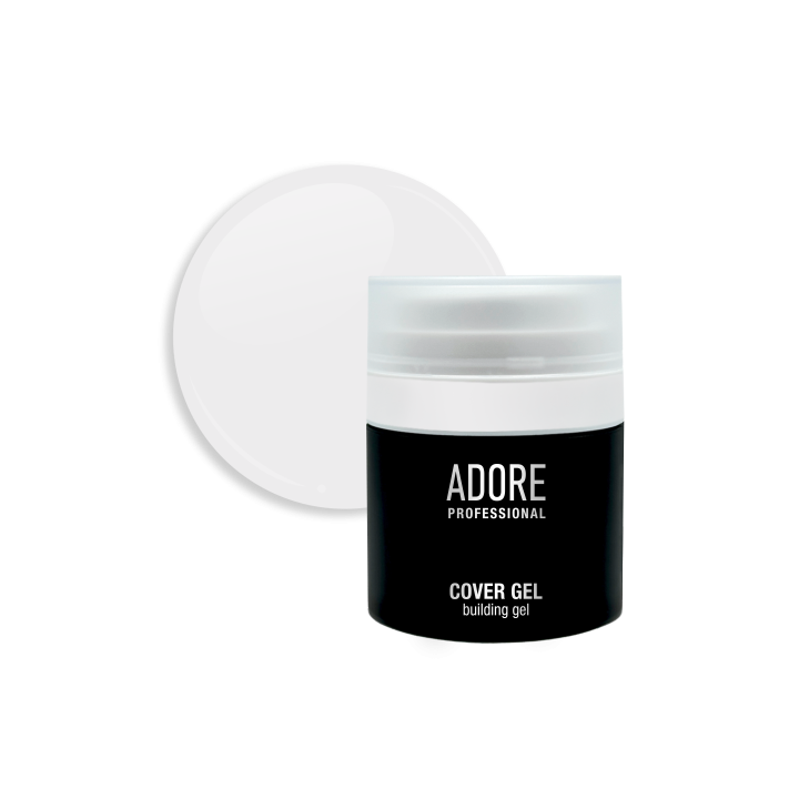 ADORE. Cover Gel, 30 g, #01, Blank. Напівпрозорий гель для нарощування, молочний #1
