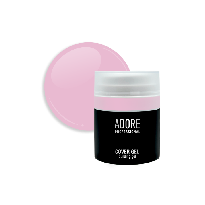 ADORE. Cover Gel, 30 g, #04, Angelic. Напівпрозорий гель для нарощування, холодний рожевий #1