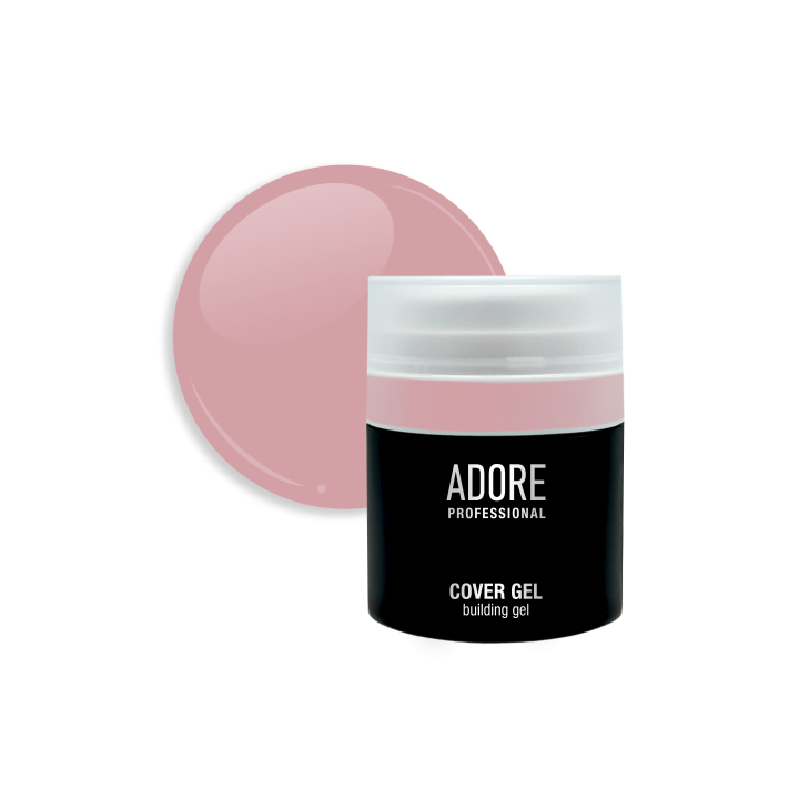 ADORE. Cover Gel, 30 g, #05, Underskin. Напівпрозорий гель для нарощування, нюдовий #1