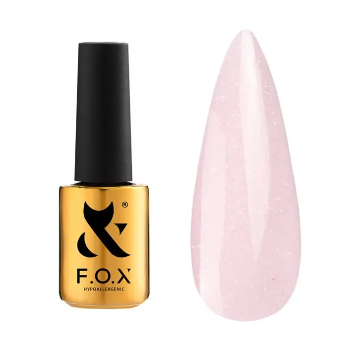 F.O.X. Cover Base Shimmer #002, 14 ml. Міцна камуфлююча база з шимером #1