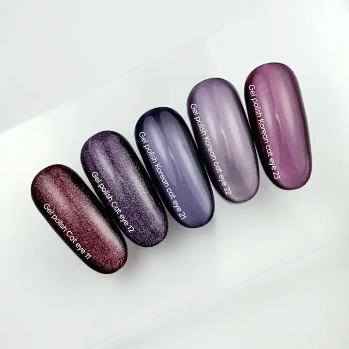 NOTD. Korean "Cat eye" Gel Polish #22, 6 ml, гель-лак "котяче око" ніжно-фіолетовий #3
