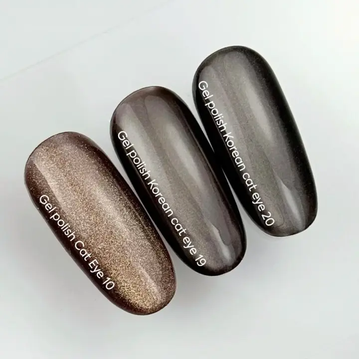 NOTD. Gel Polish "Cat eye" #10, 6 ml, гель-лак "котяче око" коричневий із золотистим переливом #3