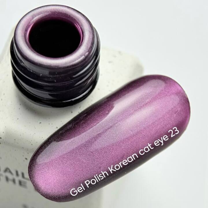 NOTD. Korean "Cat eye" Gel Polish #23, 6 ml, гель-лак "котяче око" рожево-фіолетовий #2