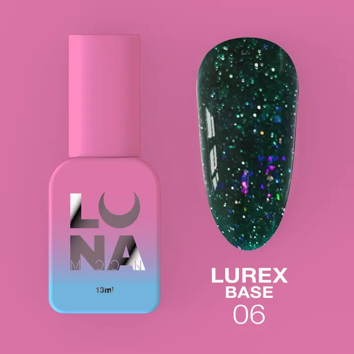 УЦІНКА / LUNAmoon. Lurex Base #06, Reflective, 13 ml, світловідбиваюча база #2