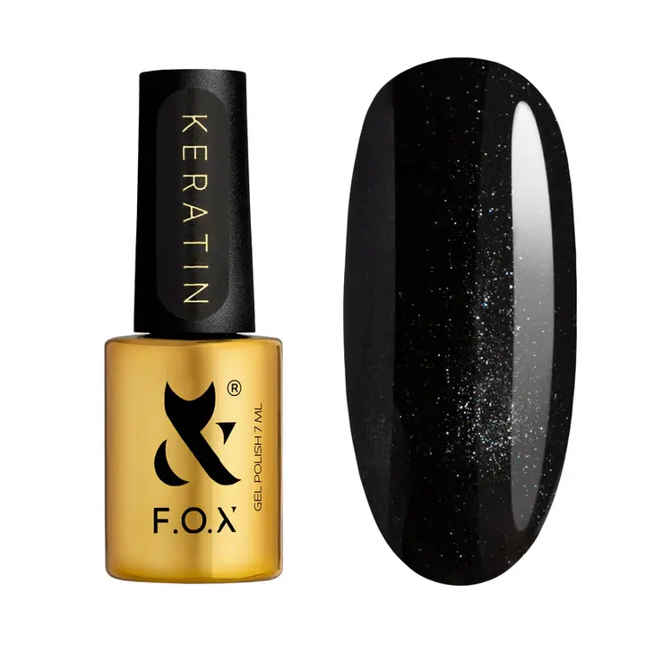 F.O.X. KERATIN Gel polish Fashion Capsule #010, 7 ml. Гель-лак з кератином, з шимером #1