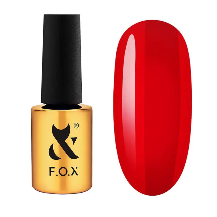 F.O.X. Gel polish, Lipstick Collection, #002, Fire Lips, 7 ml. Гель-лак #1