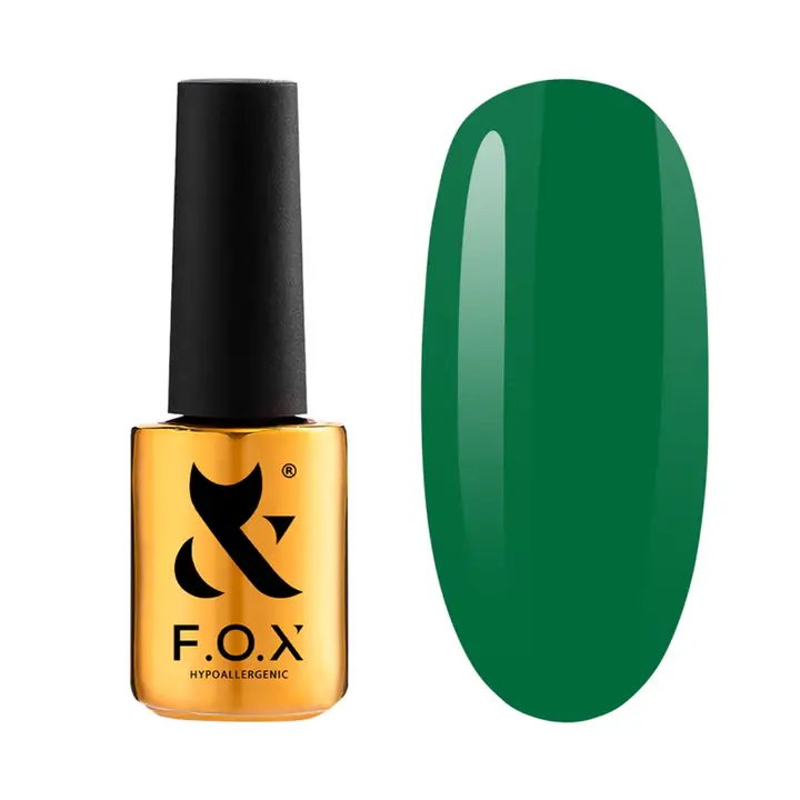 F.O.X. Gel polish, Spectrum, #136, Deep Green, 7 ml. Гель-лак #1