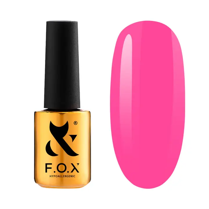 F.O.X. Gel polish, Spectrum, #144, Killer Pink, 7 ml. Гель-лак, неоновий #1