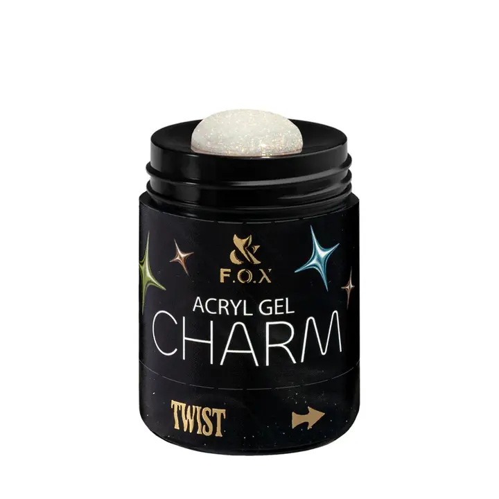 F.O.X. Acryl gel, Charm #008, Champagne, 20 ml. Світловідбиваючий густий акригель з шимером #2