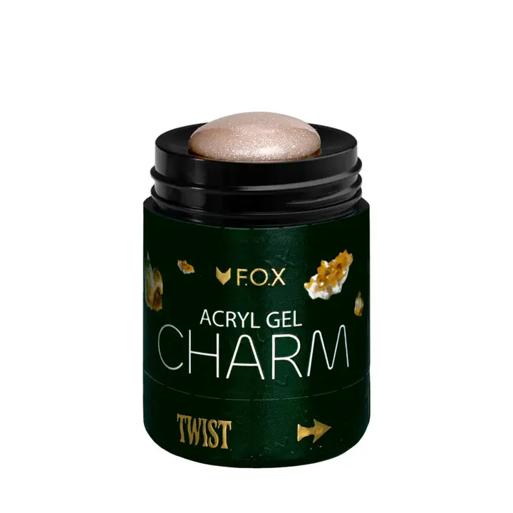F.O.X. Acryl gel, Charm #010, Topaz, 20 ml. Світловідбиваючий густий акригель з шимером #2