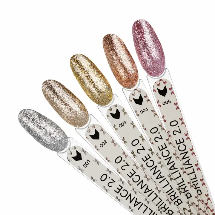 F.O.X. Gel polish, Brilliance 2.0, #002, 7 ml. Гель-лак зі слюдою #2