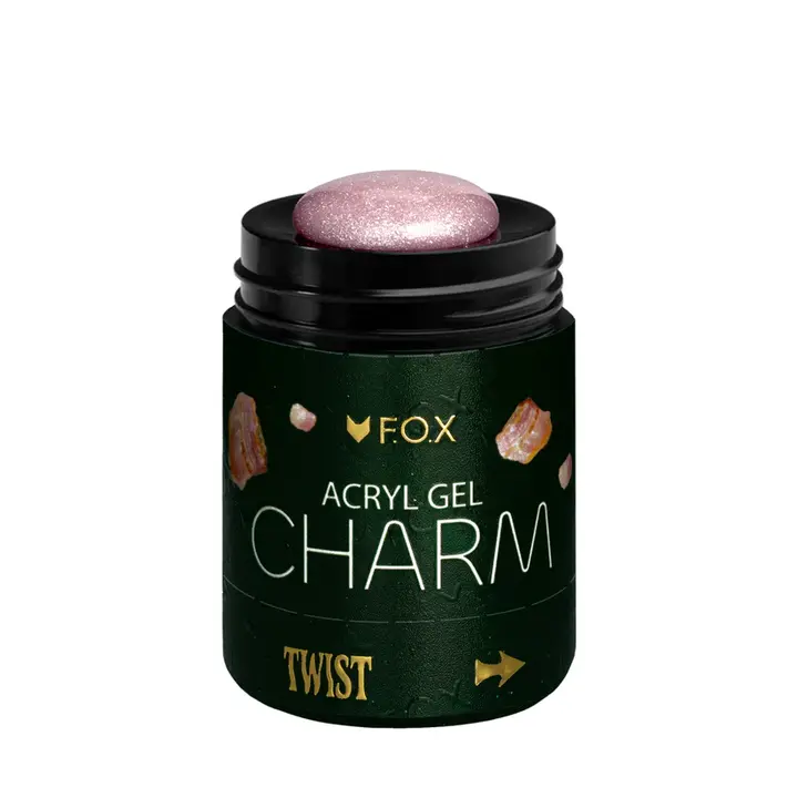 F.O.X. Acryl gel, Charm #011, Aventurine, 20 ml. Світловідбиваючий густий акригель з шимером #2