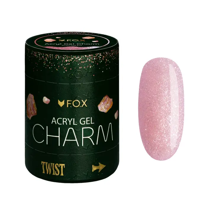 F.O.X. Acryl gel, Charm #011, Aventurine, 20 ml. Світловідбиваючий густий акригель з шимером #1
