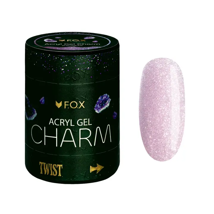 F.O.X. Acryl gel, Charm #012, Amethyst, 20 ml. Світловідбиваючий густий акригель з шимером #1