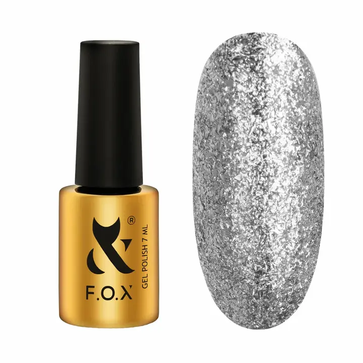 F.O.X. Gel polish, Brilliance 2.0, #001, 7 ml. Гель-лак зі слюдою #1