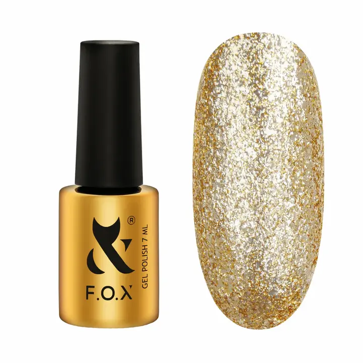 F.O.X. Gel polish, Brilliance 2.0, #003, 7 ml. Гель-лак зі слюдою #1
