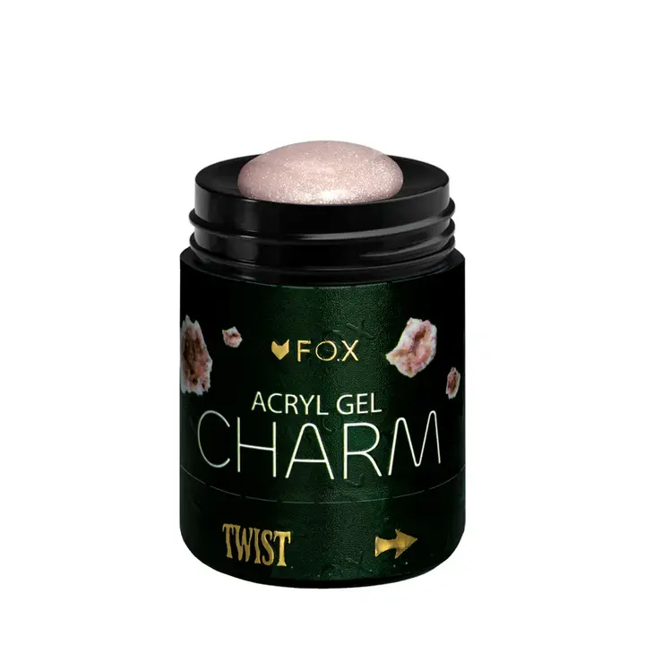 F.O.X. Acryl gel, Charm #009, Quartz, 20 ml. Світловідбиваючий густий акригель з шимером #2