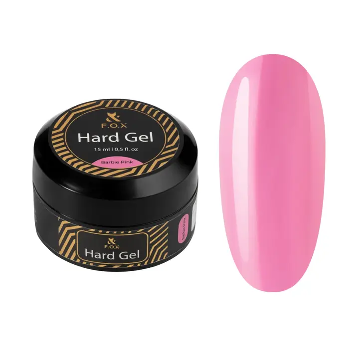 F.O.X. Hard Gel, 15 ml, Barbie Pink. Рідкий гель для моделювання нігтів #1