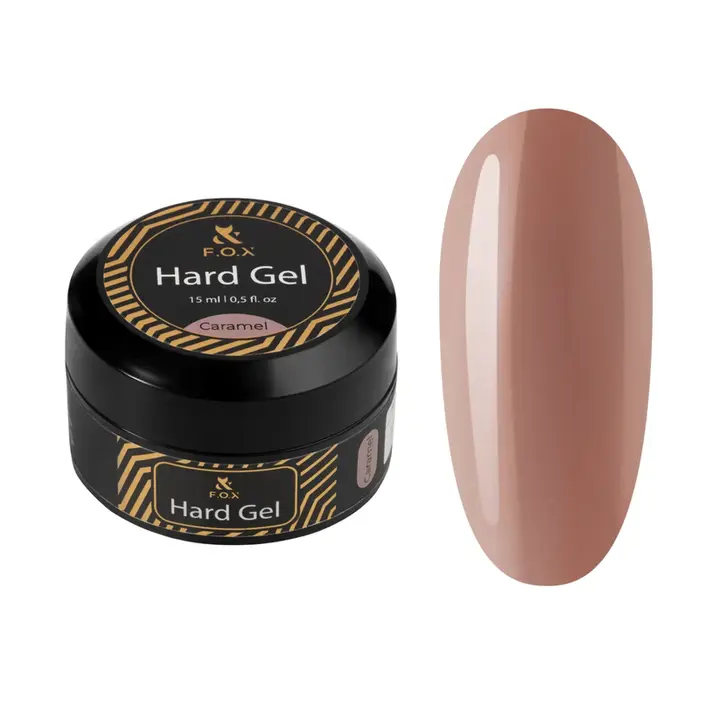 F.O.X. Hard Gel, 15 ml, Caramel. Рідкий гель для моделювання нігтів #1