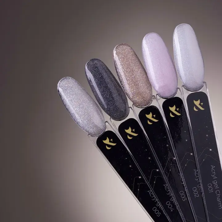 F.O.X. Acryl gel, Charm #001, Milk, 15 ml. Світловідбиваючий густий акригель з шимером #2