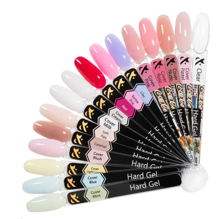 F.O.X. Hard Gel, 15 ml, Barbie Pink. Рідкий гель для моделювання нігтів #2