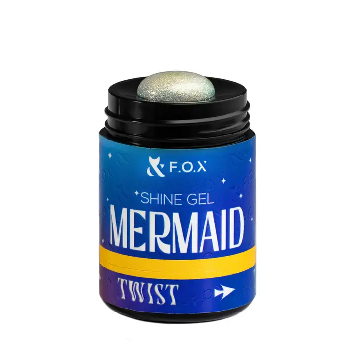 F.O.X. Shine Gel, Mermaid #001, 20 ml. Гель для моделювання та укріплення, з шимером #2
