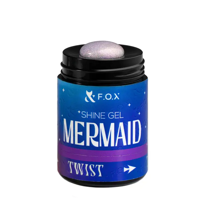 F.O.X. Shine Gel, Mermaid #004, 20 ml. Гель для моделювання та укріплення, з шимером #2