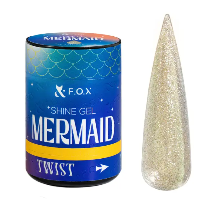 F.O.X. Shine Gel, Mermaid #001, 20 ml. Гель для моделювання та укріплення, з шимером #1