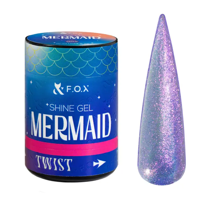 F.O.X. Shine Gel, Mermaid #005, 20 ml. Гель для моделювання та укріплення, з шимером #1