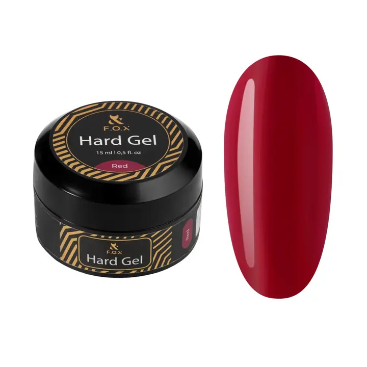 F.O.X. Hard Gel, 15 ml, Red. Рідкий гель для моделювання нігтів #1