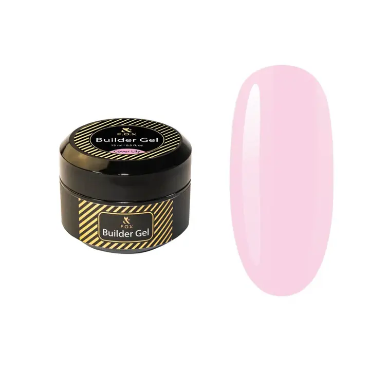 F.O.X. Builder Gel, 15 ml, Cover Lily. Трифазний гель для моделювання нігтів #1