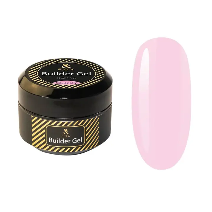 F.O.X. Builder Gel, 30 ml, Cover Lily. Трифазний гель для моделювання нігтів #1